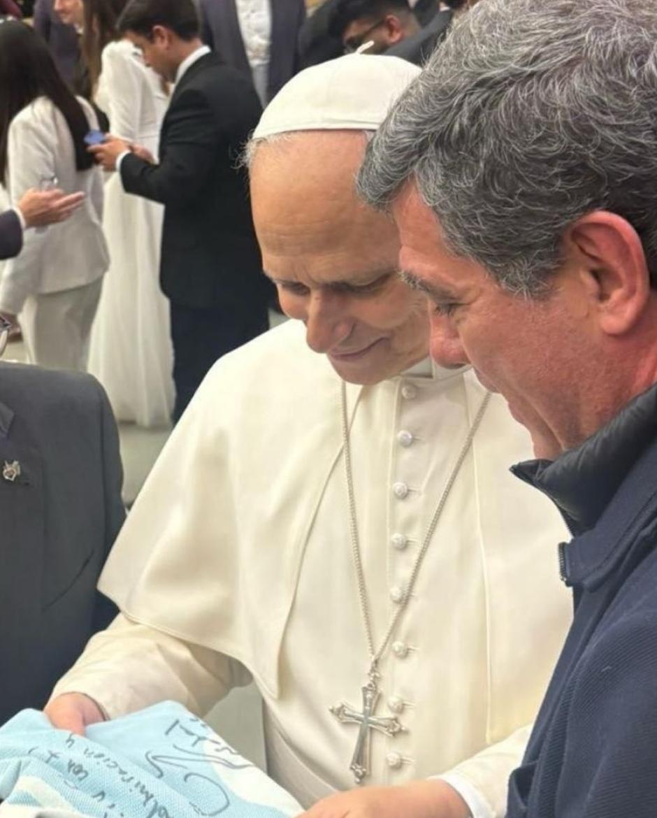 Papa con el regalo de Nadal