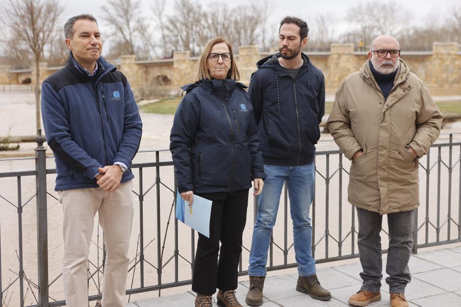 La presidenta de la Confederación Hidrográfica del Duero (CHD), María Jesús Lafuente, visita diferentes lugares afectados por las inundaciones del Duero en Soria