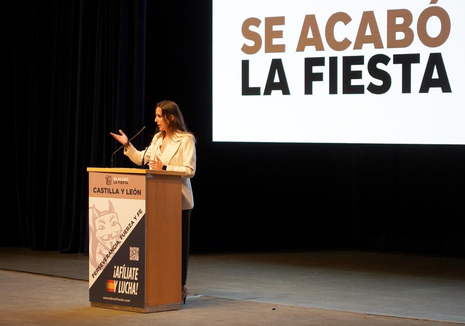 El partido Se Acabó la fiesta (SALF) celebra un acto electoral en Valladolid, este domingo