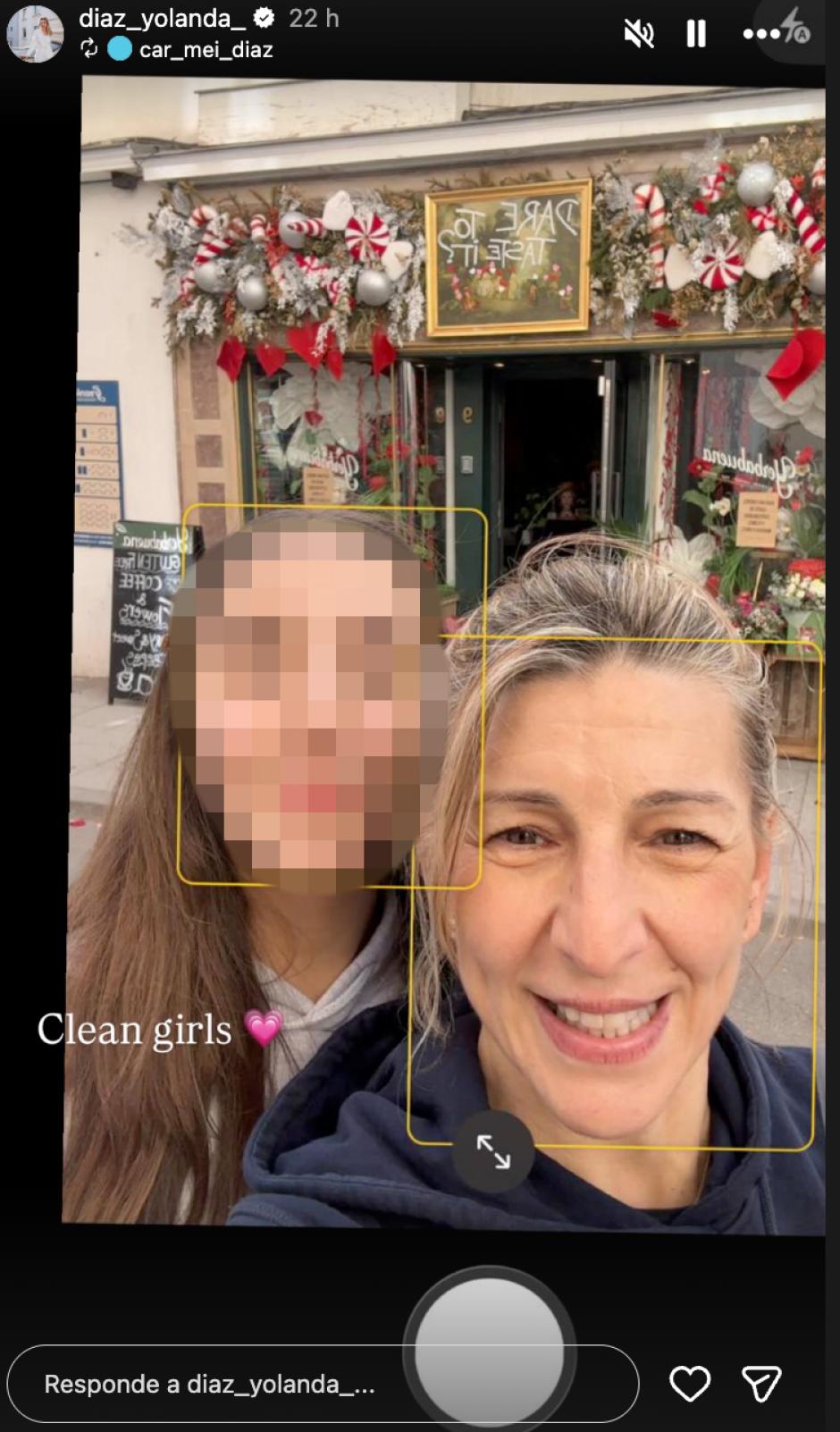 Yolanda Díaz y su hija Carmela