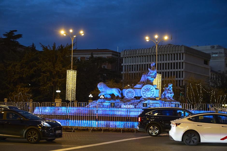 Iluminación de la Plaza de Cibeles