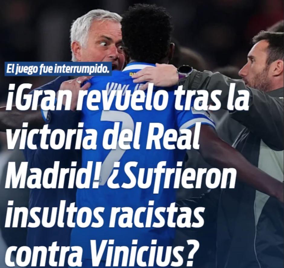 El diario alemán Bild escribió en su portada que se había generado un "gran revuelo tras la victoria del Real Madrid" y preguntó retóricamente si "sufrieron insultos racistas contra Vinicius"