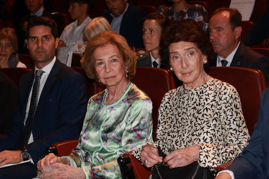 Spanish Emeritus Queen Sofia and Paloma Oshea during closing ceremony of academic year " Escuela Superior de Musica Reina Sofia 2024 / 2025 " in Madrid Spain on Tuesday, 17 June 2025.