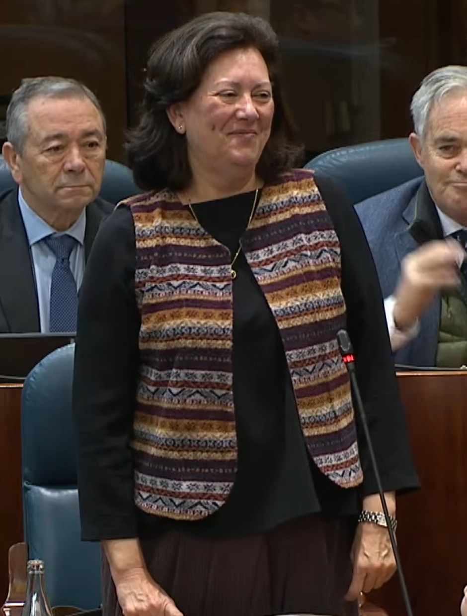 Irene Zamora este jueves en la Asamblea de Madrid