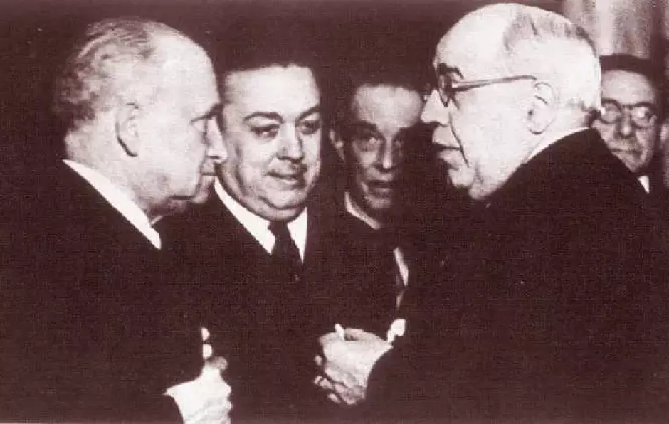 Francisco Largo Caballero, Diego Martínez Barrio y Manuel Azaña