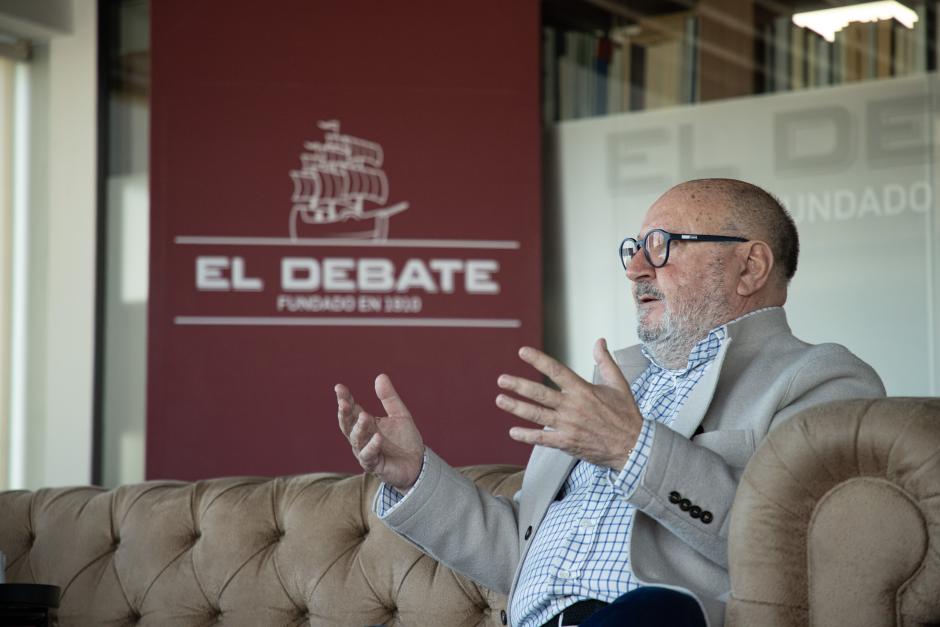 Mariano Gomá, presidente de Foro España Cívica, durante su entrevista con El Debate