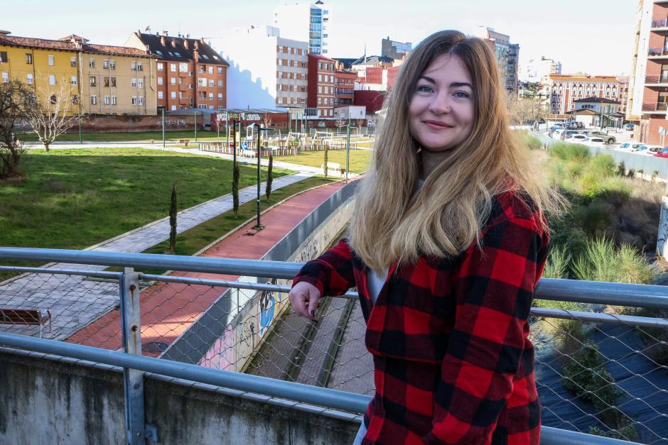 La Ucraniana Nadia, en la ciudad de León, donde vive