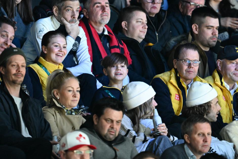 Estelle,Oscar con su padre Daniel de Suecia.