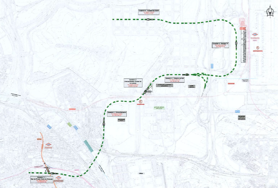 Trazado norte de la Línea 11