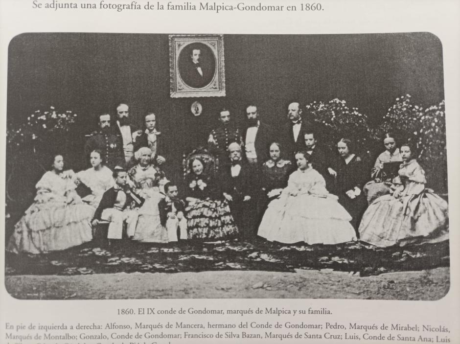 Reunión Familiar en el Castillo de los Marqueses de Malpica 1860, nuestro tatarabuelo, Joaquín Fernández de Córdoba y Pacheco X marqués de Malpica, VI duque de Arión