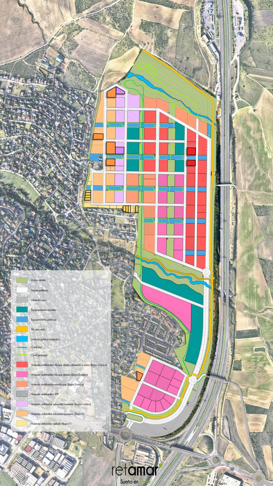El nuevo barrio de Retamar de la Huerta en Madrid