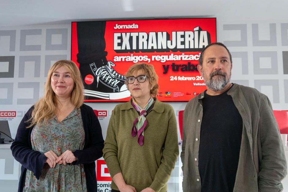 Dirigentes de Comisiones Obreras de Castilla y León, este martes, en Valladolid