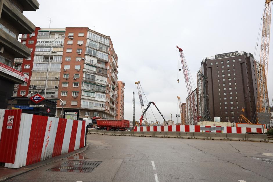 Estado de las obras del intercambiador de Conde de Casal