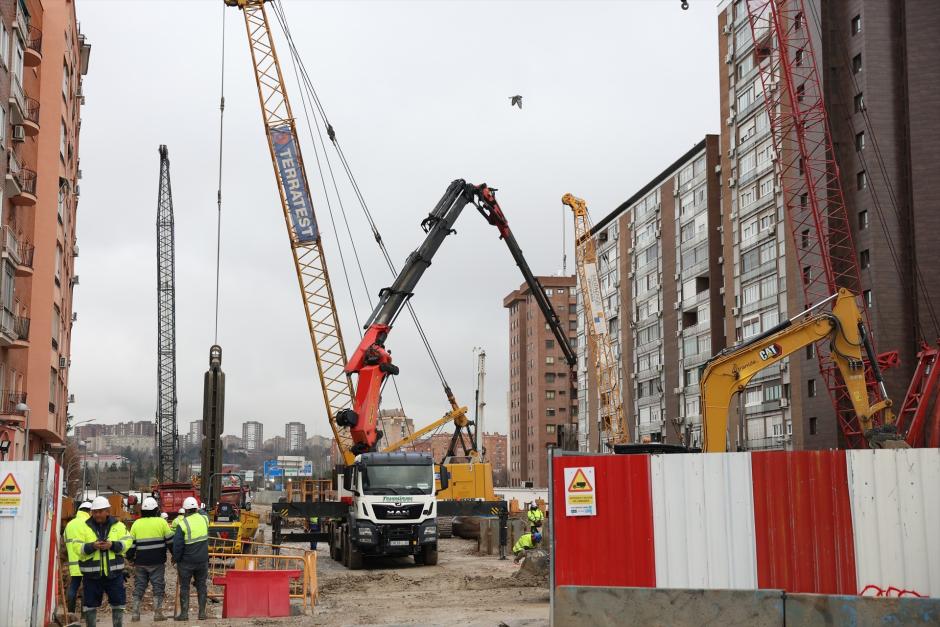 Estado de las obras del intercambiador de Conde de Casal