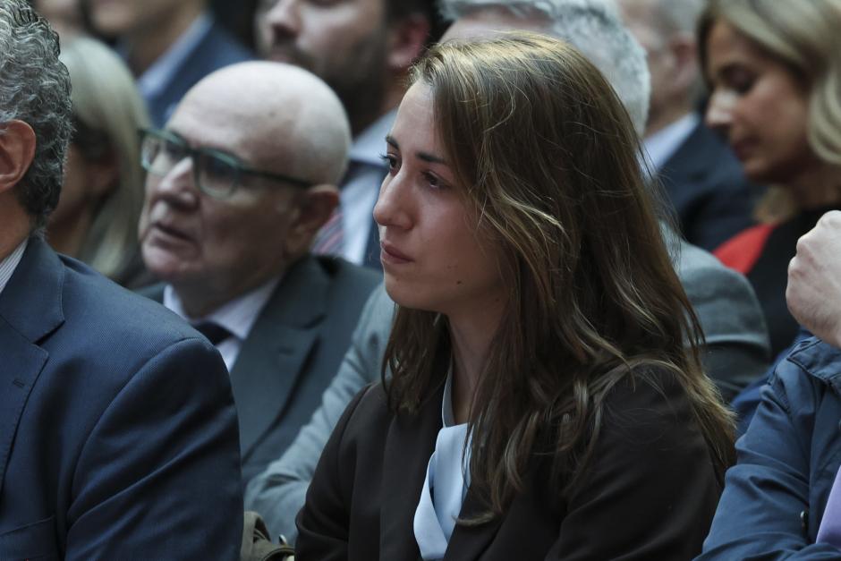 Claudia Múgica  en la presentación del documental sobre su abuelo Fernando Múgica