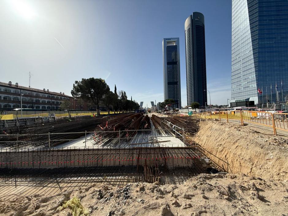 Interior del soterramiento de la Castellana