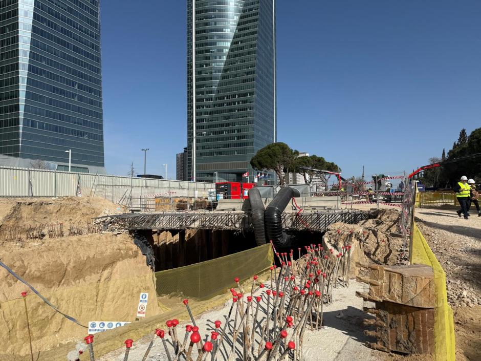 Interior del soterramiento de la Castellana