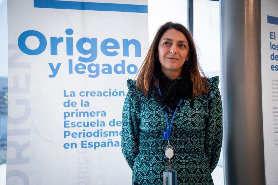 María Arriola en la Facultad de Humanidades y Ciencias de la Comunicación de la Universidad CEU San Pablo