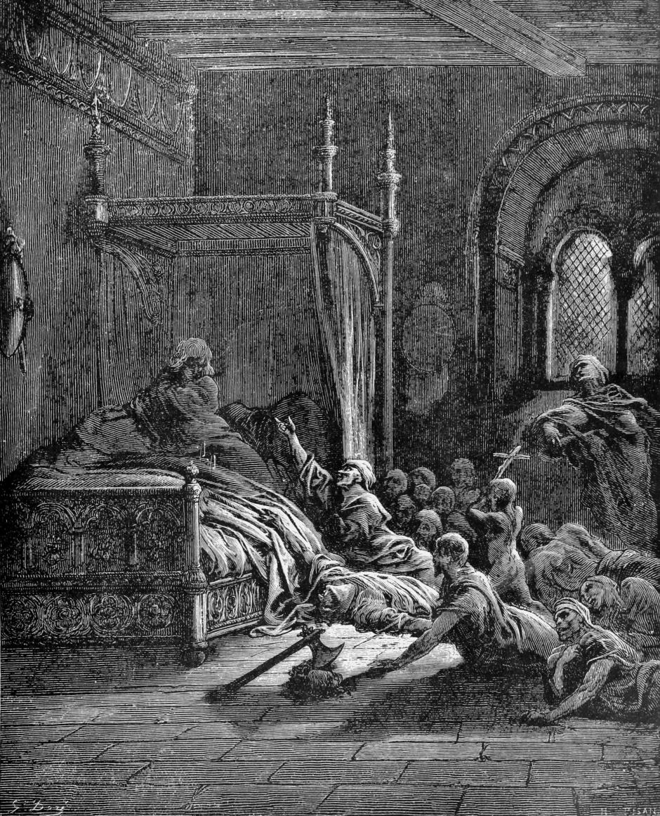 Fulco asaltado por los fantasmas de sus víctimas