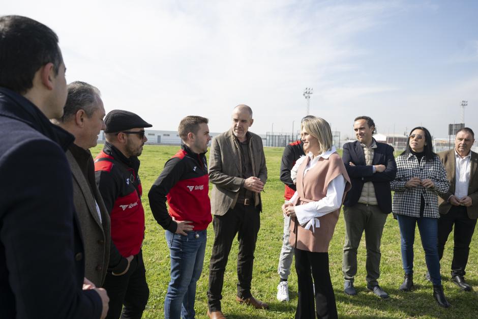 Imagen de la presidenta de la Diputación de Castellón, Marta Barrachina, en su visita a Moncofar