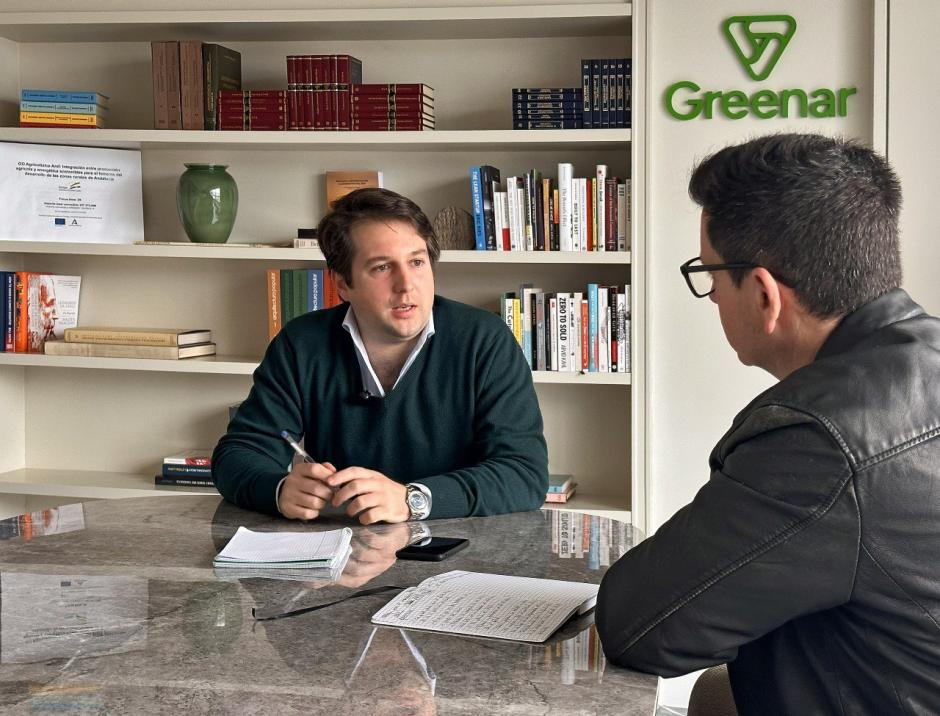 Diego Aranda, durante la entrevista