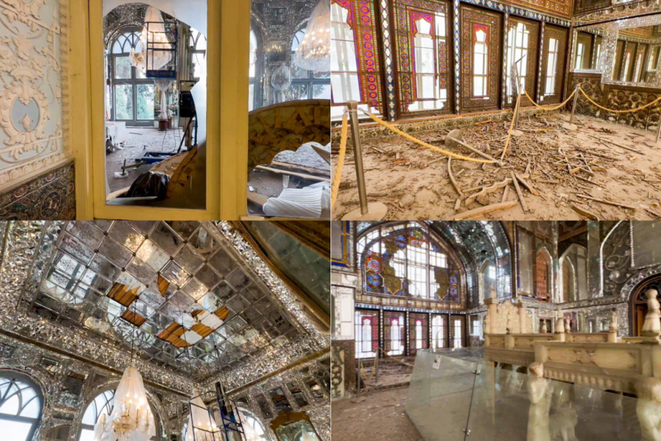 Los daños sufridos por el palacio