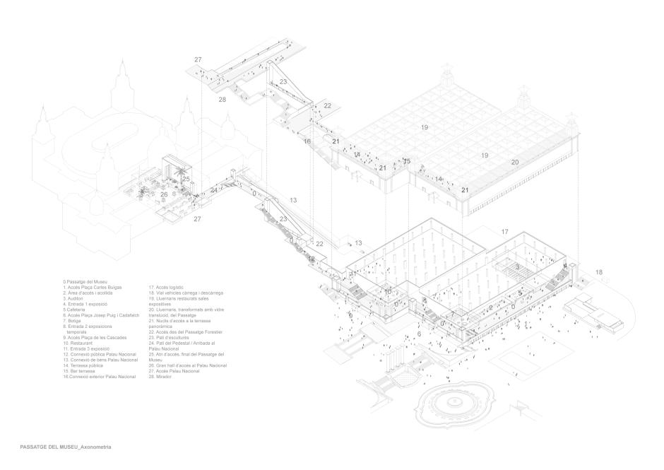 Plano axiométrico del conjunto de la actuación