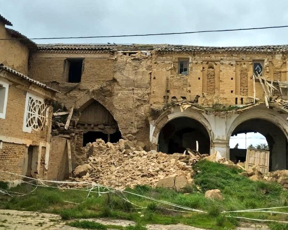 Otra imagen de lamentable estado del convento de San Bernardino de Cuenca de Campos, en Valladolid