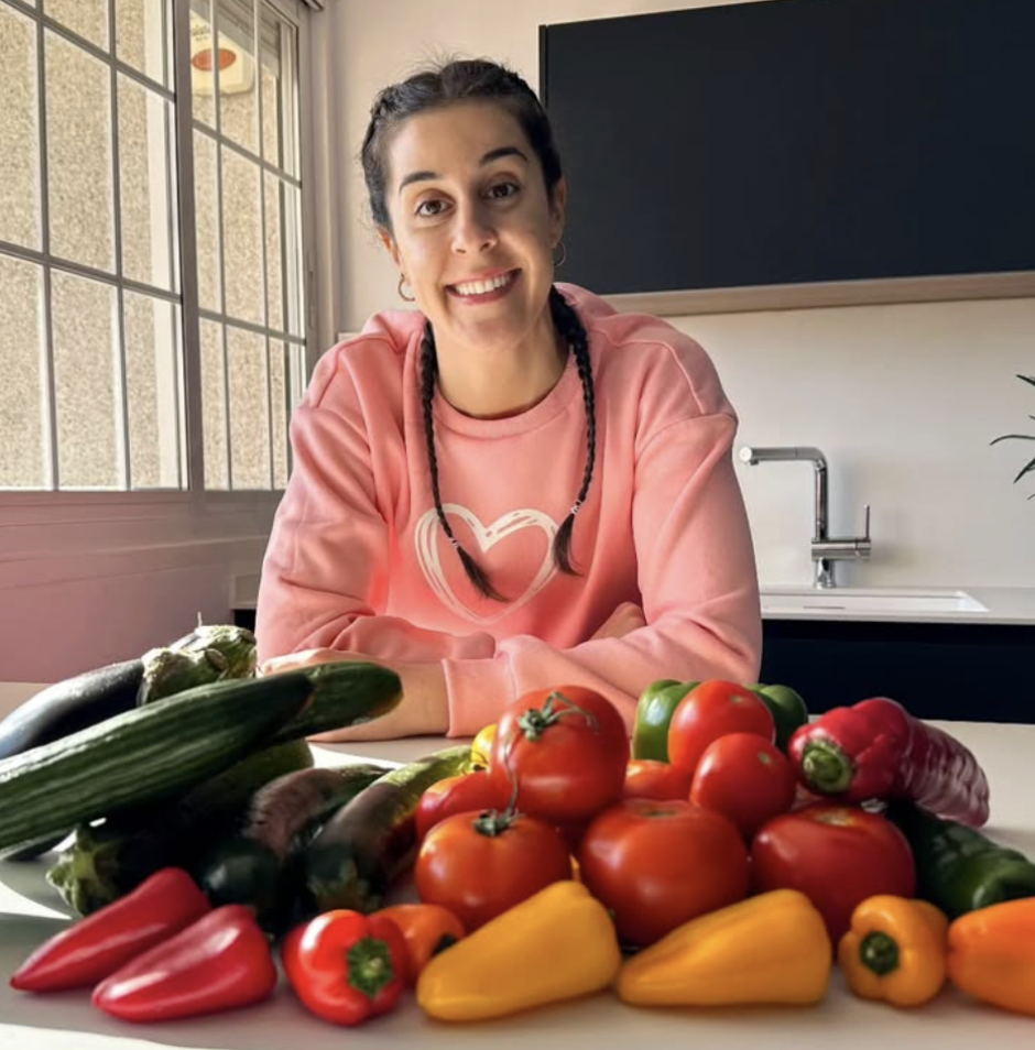 En su cocina en Madrid