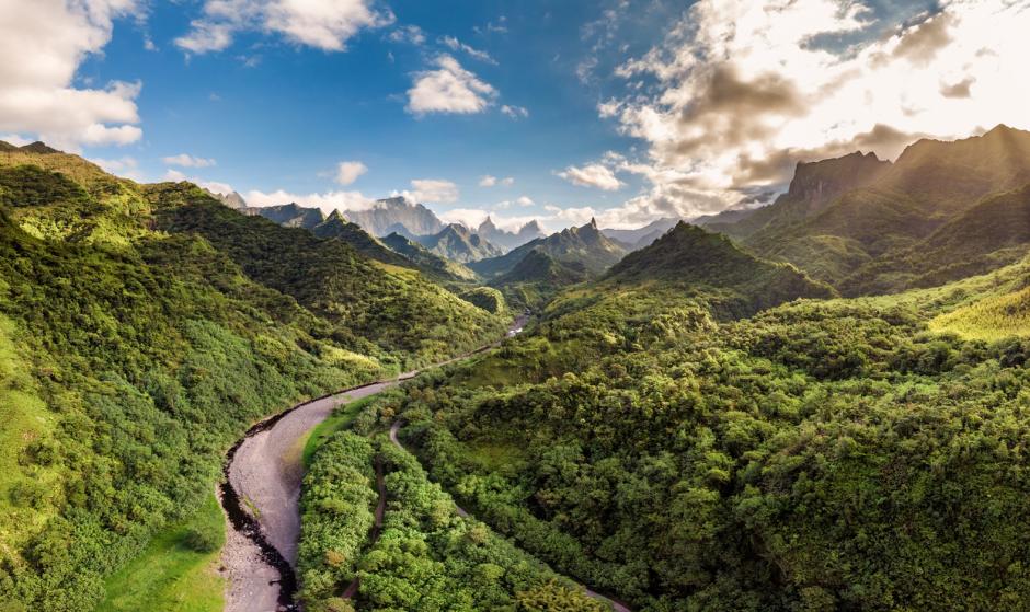 Paisaje de las Islas Tahití