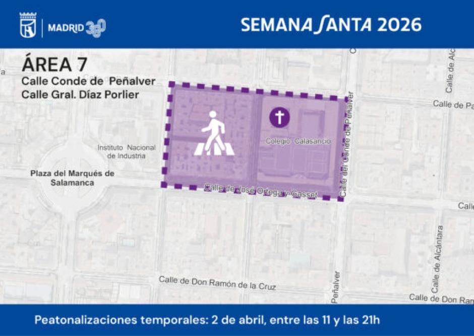 Área peatonal 7 de la Semana Santa madrileña