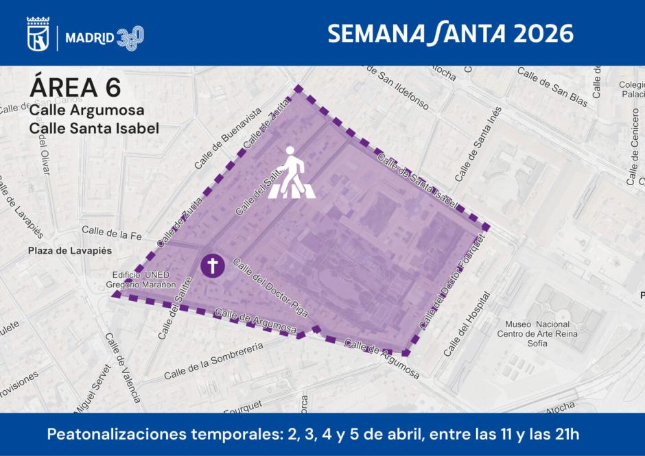 Área peatonal 6 de la Semana Santa madrileña