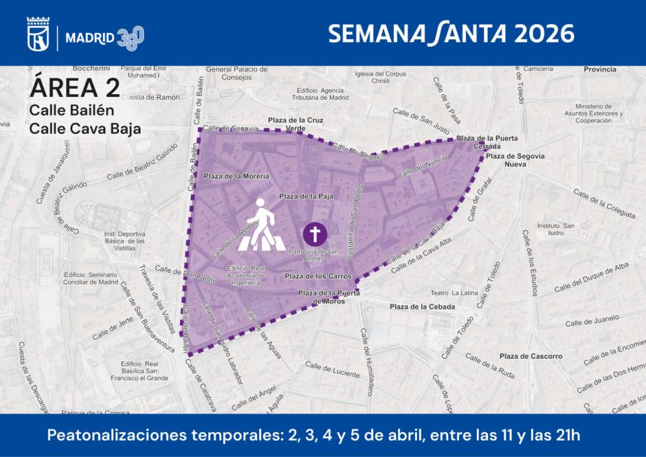Área peatonal 2 de la Semana Santa madrileña