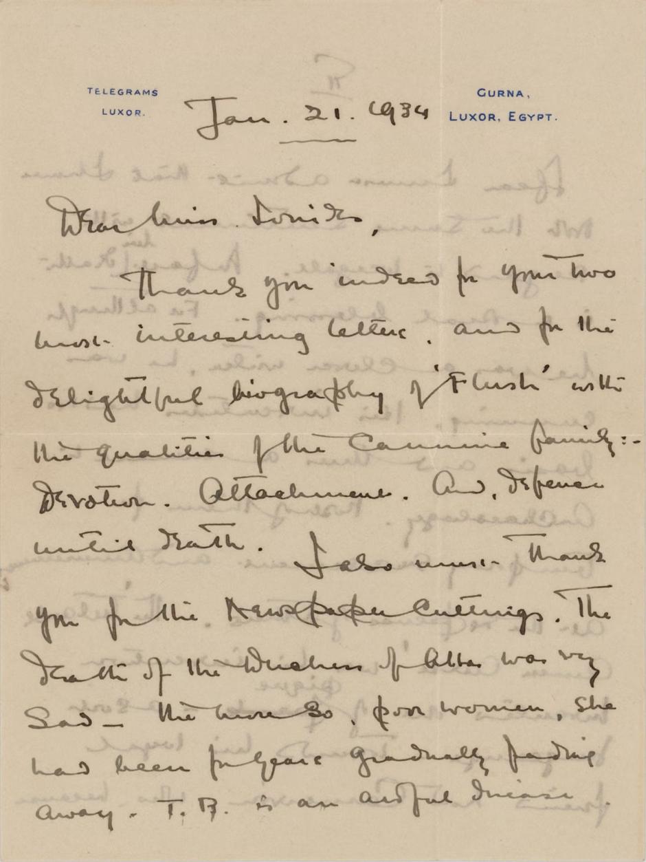 Carta de Howard Carter