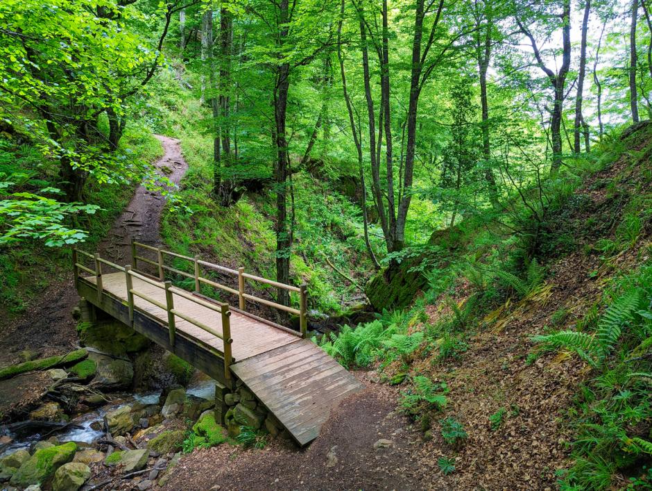 Puente en el camino a la cascada de El Xiblu