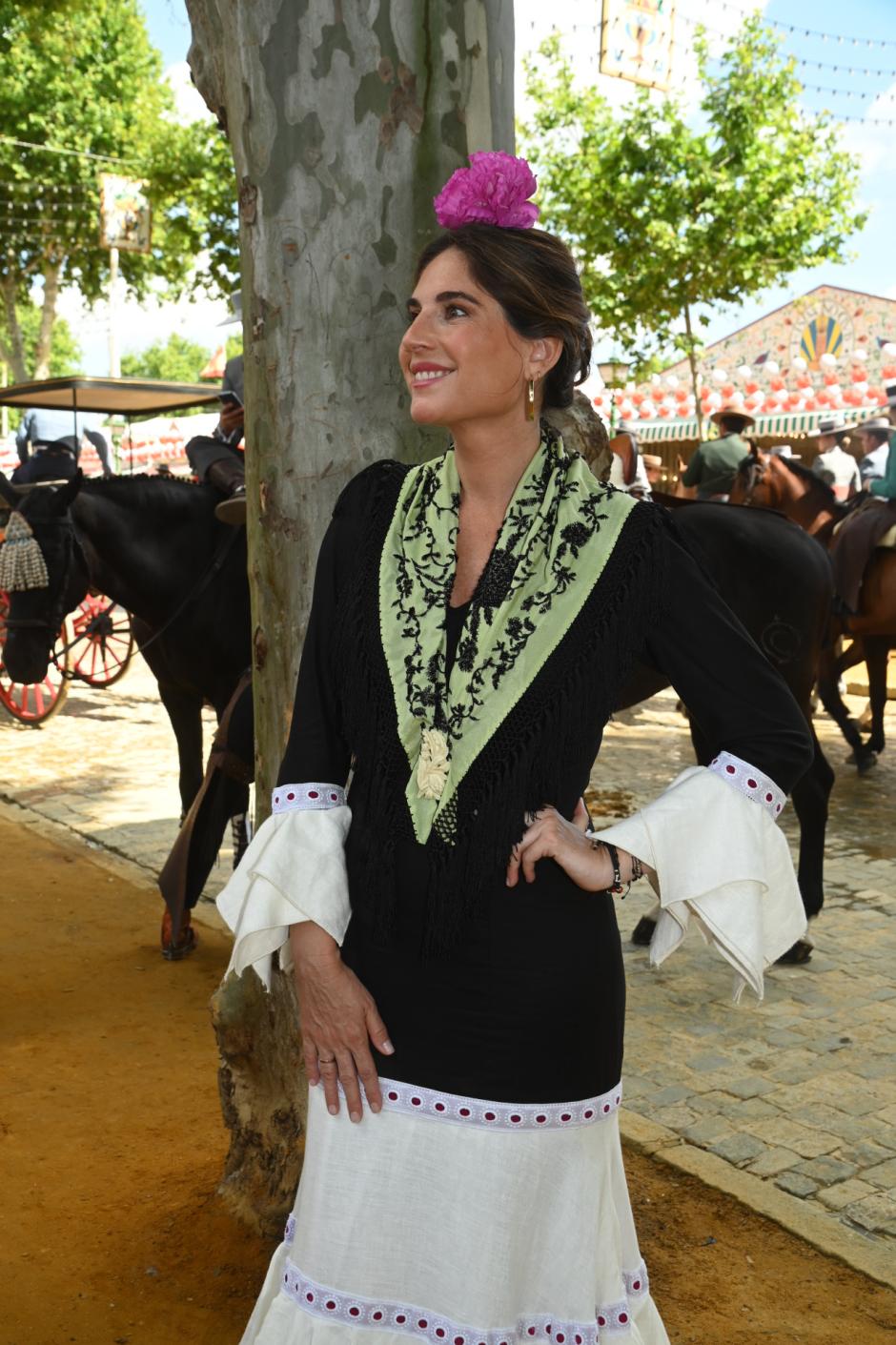Lourdes Montes  en la Feria de Abril  del pasado año