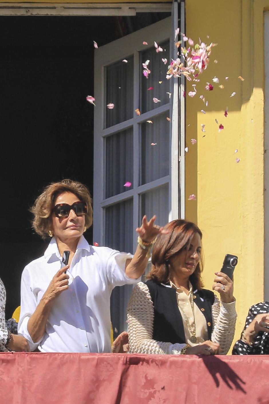 Nati Abascal durante la Semana Santa de Sevilla 2017.