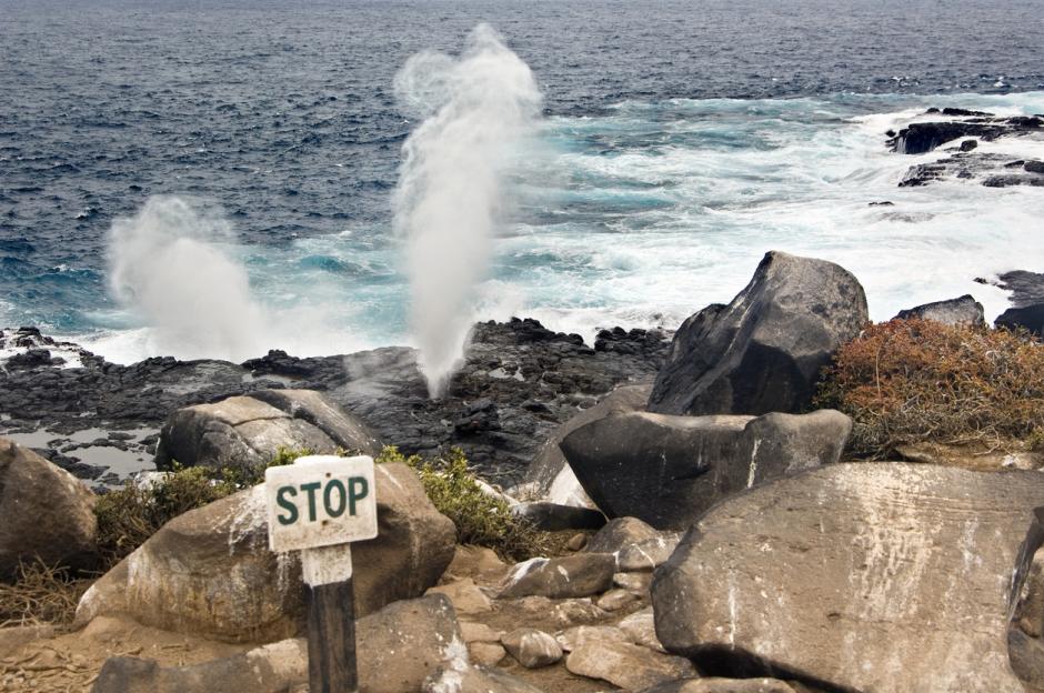 "The Blowhole", el géiser marino de Isla Española
