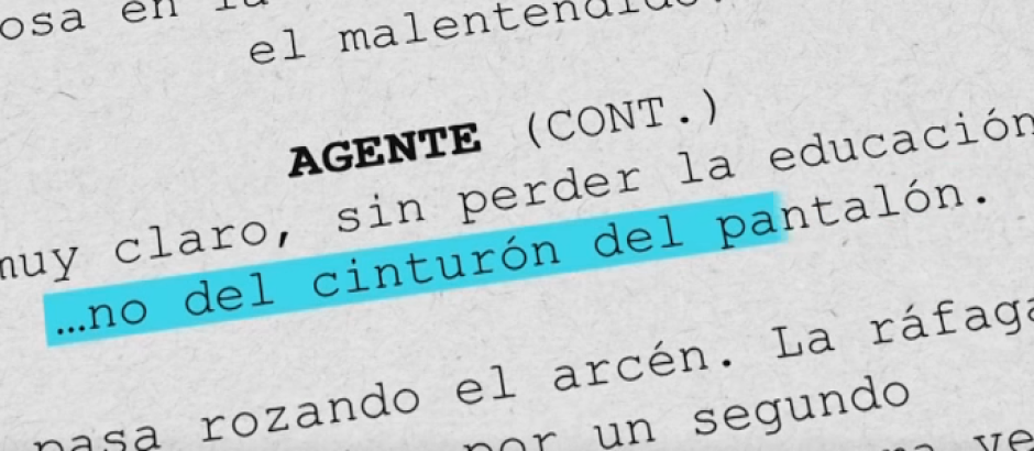 Imagen del parte de lo sucedido