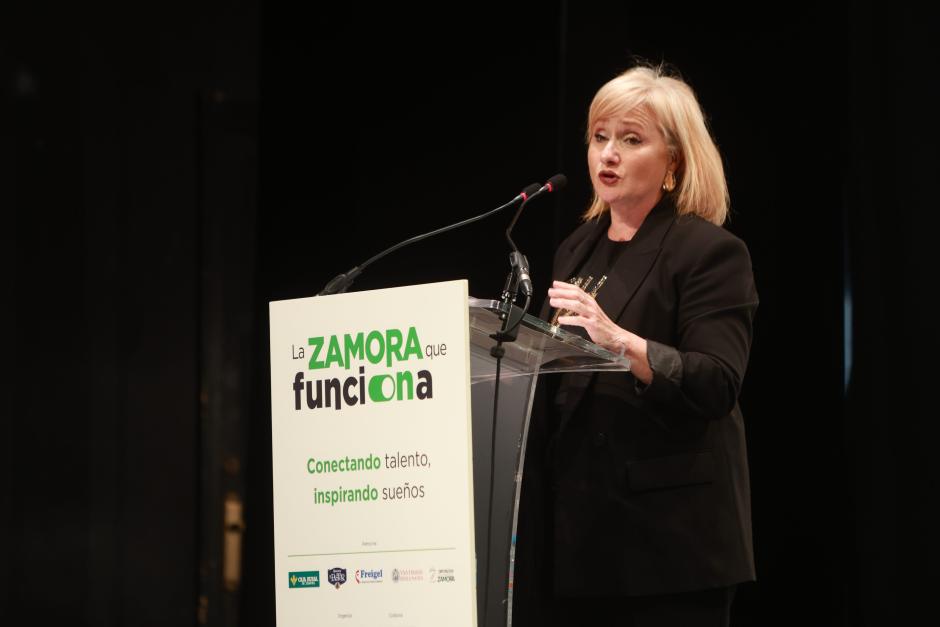 Leticia García, la semana pasada, en un acto en Zamora