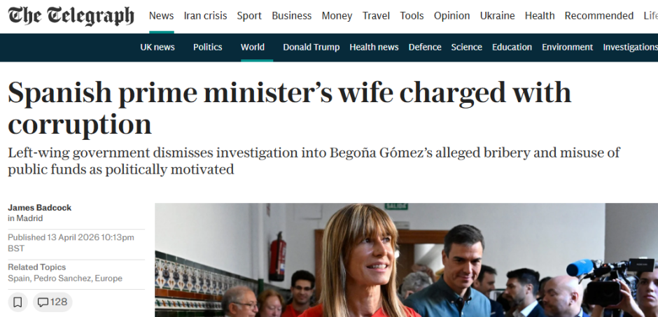 Portada 'The Telegraph'