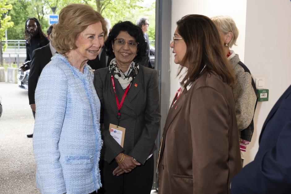 La Reina Madre con la Princesa Muna Al Hussein de Jordania