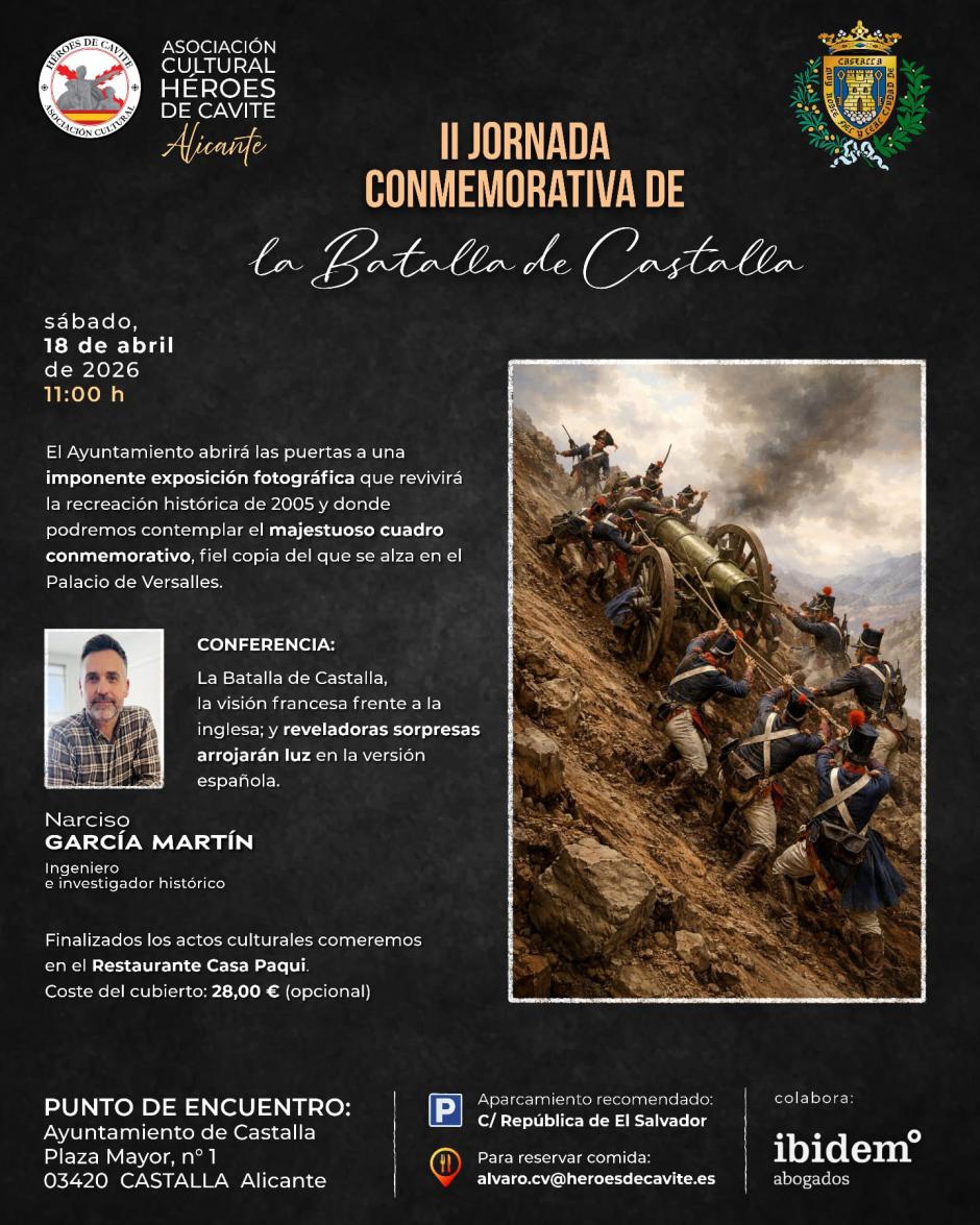 Cartel de la II Jornada conmemorativa de la Batalla de Castalla