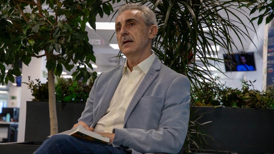 Antonio Manuel Moral Roncal durante la entrevista en El Debate