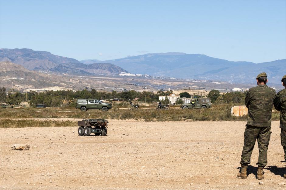 Unidades del Centro de Fuerza Futura del Ejército de Tierra realizan una demostración de empleo de capacidades del dron terrestre Adriano
Marian León / Europa Press
14/4/2026