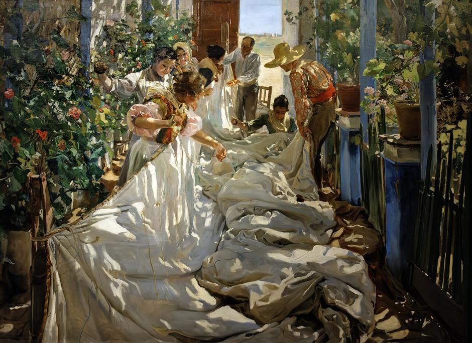 Cosiendo la vela de Sorolla