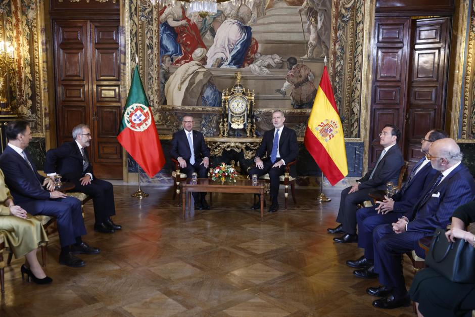 Reunión de trabajo del Rey con el presidente de Portugal