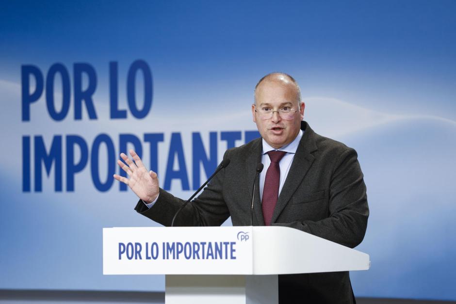 El vicesecretario de Organización Territorial del Partido Popular, Miguel Tellado, este lunes