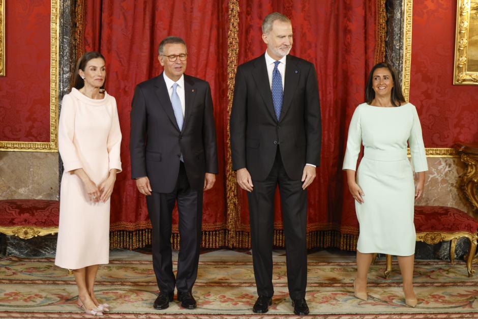 Los Reyes con el presidente de Portugal y la primera dama