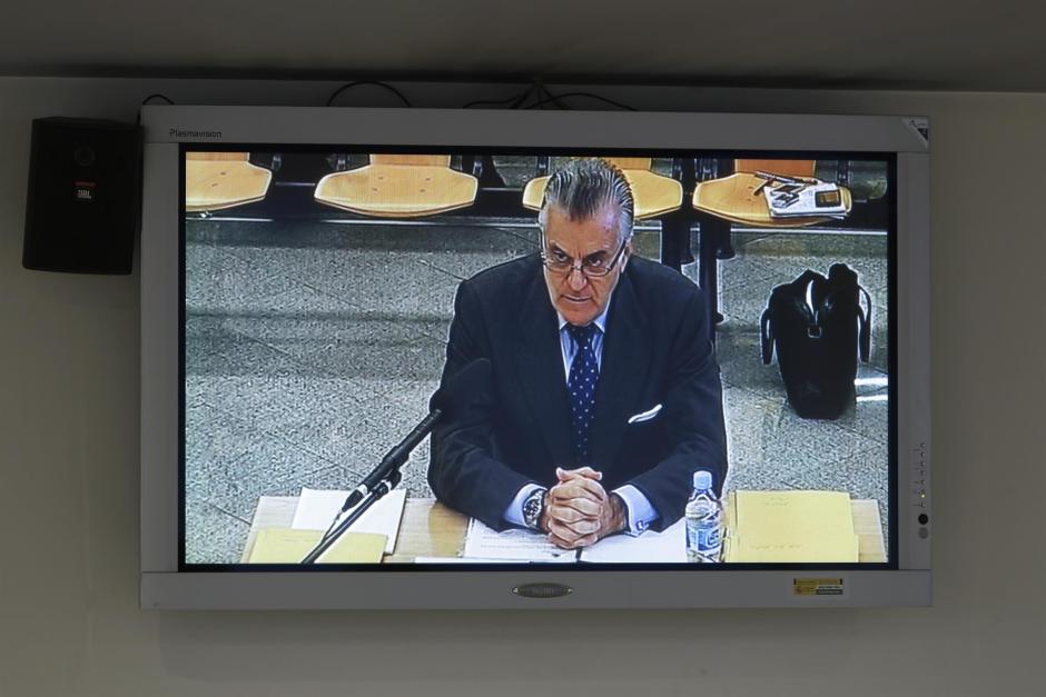 Luis Bárcenas durante su declaración ante el juez por la Gürtel